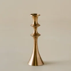 Adler Antiqued Brass Etched Taper Holder