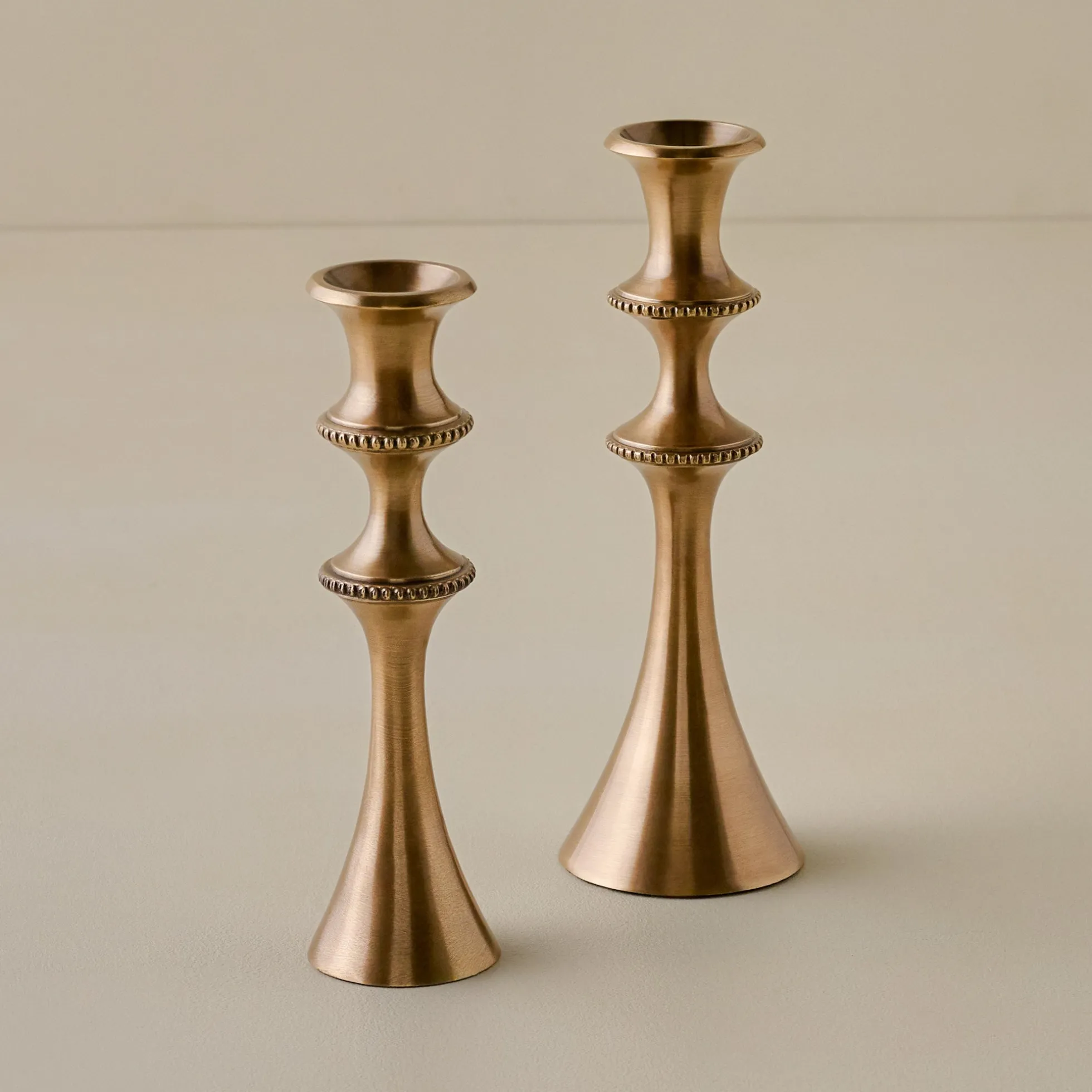 Adler Antiqued Brass Etched Taper Holder