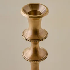 Adler Antiqued Brass Etched Taper Holder
