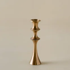 Adler Antiqued Brass Etched Taper Holder