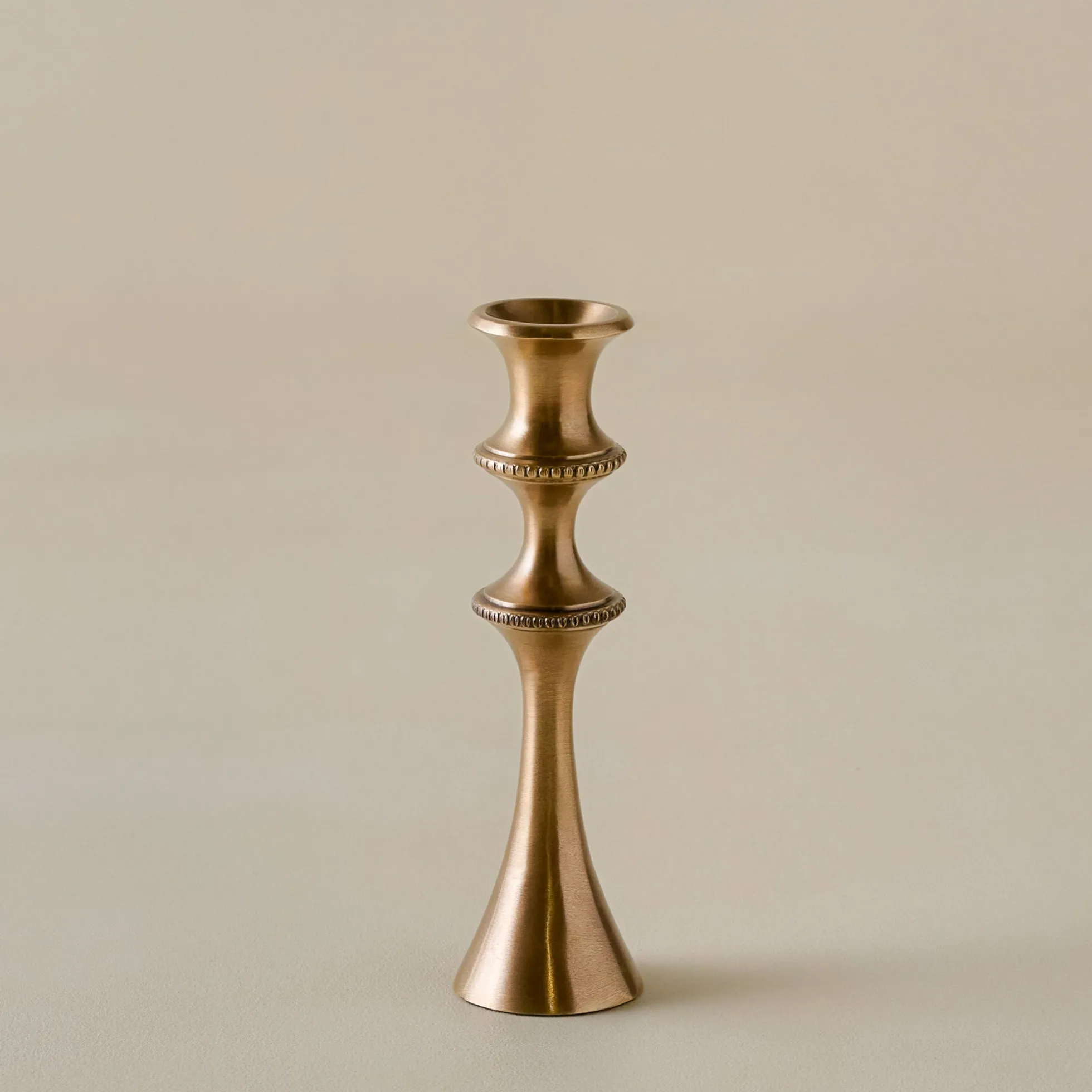 Adler Antiqued Brass Etched Taper Holder