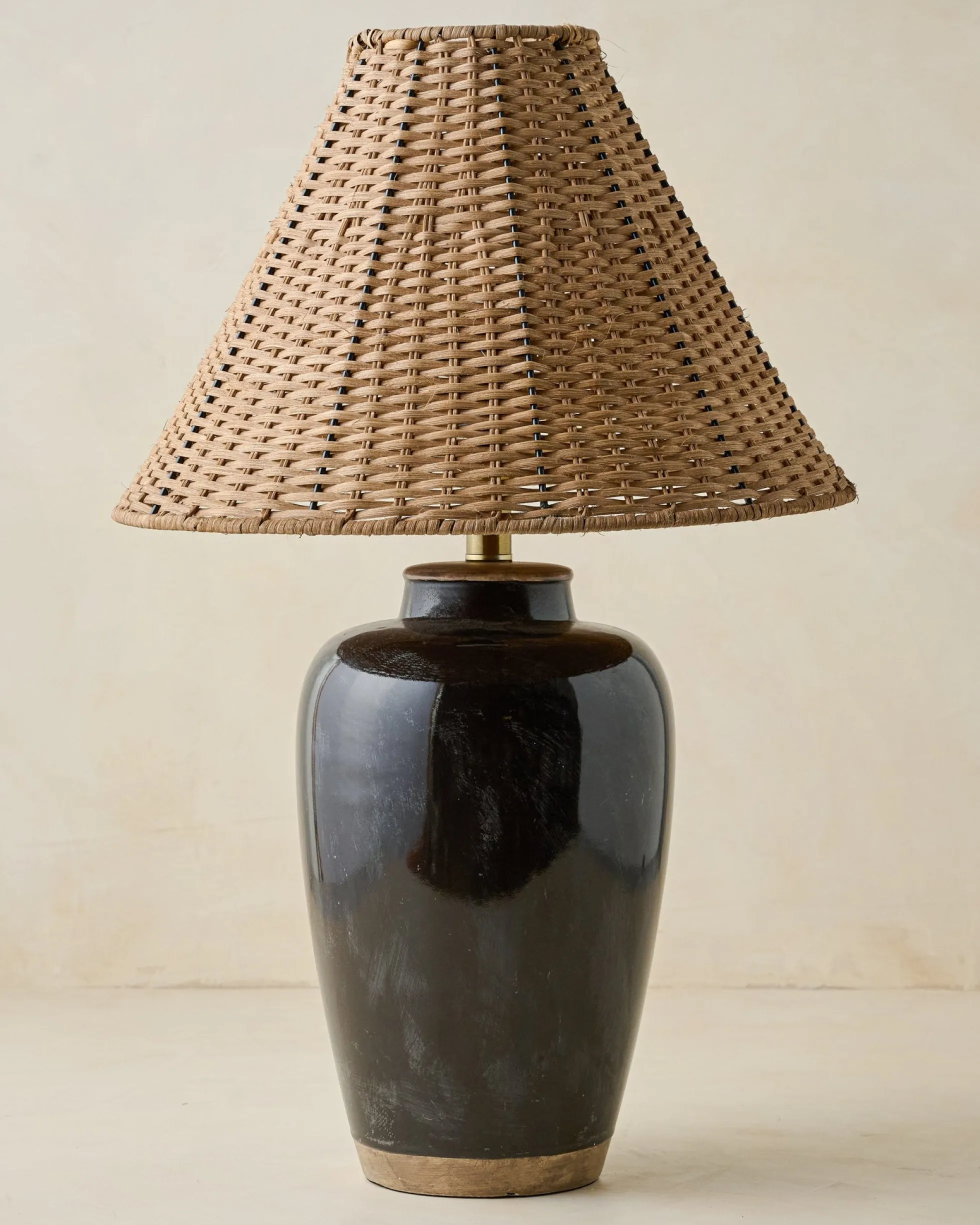 Amalia Table Lamp with Woven Shade