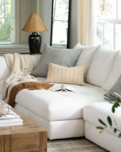 Amalia Table Lamp with Woven Shade