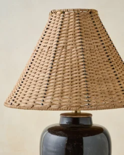Amalia Table Lamp with Woven Shade