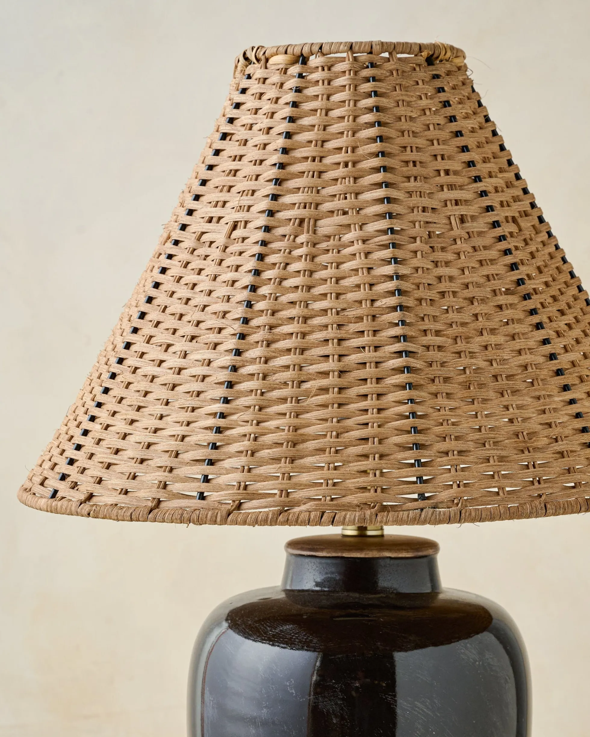 Amalia Table Lamp with Woven Shade