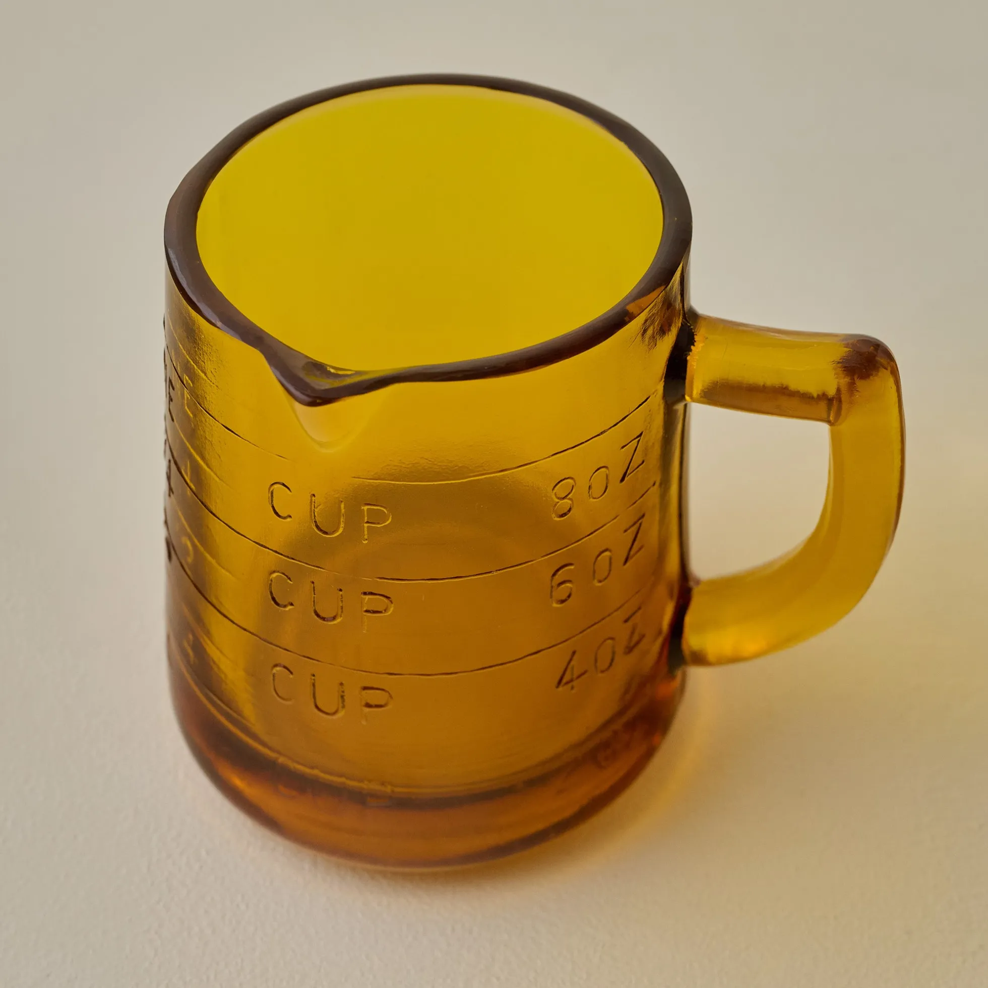 Amber One Cup Glass Measuring Cup
