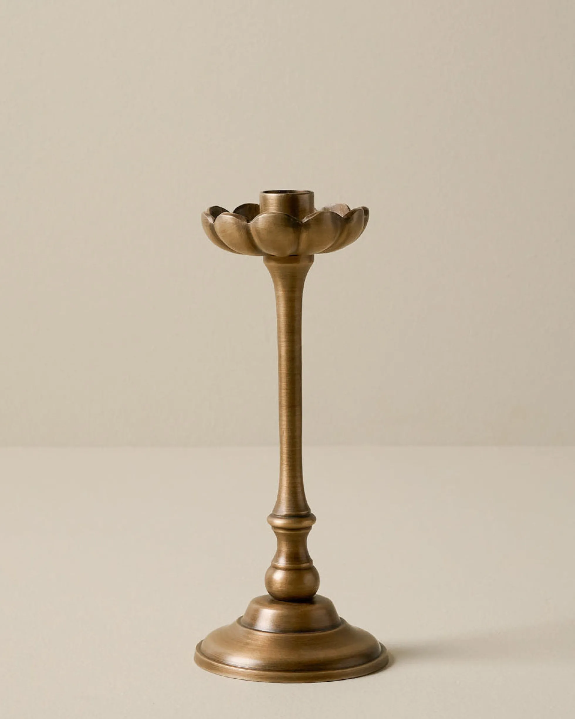 Anna Antique Brass Taper Holder