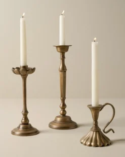 Anna Antique Brass Taper Holder