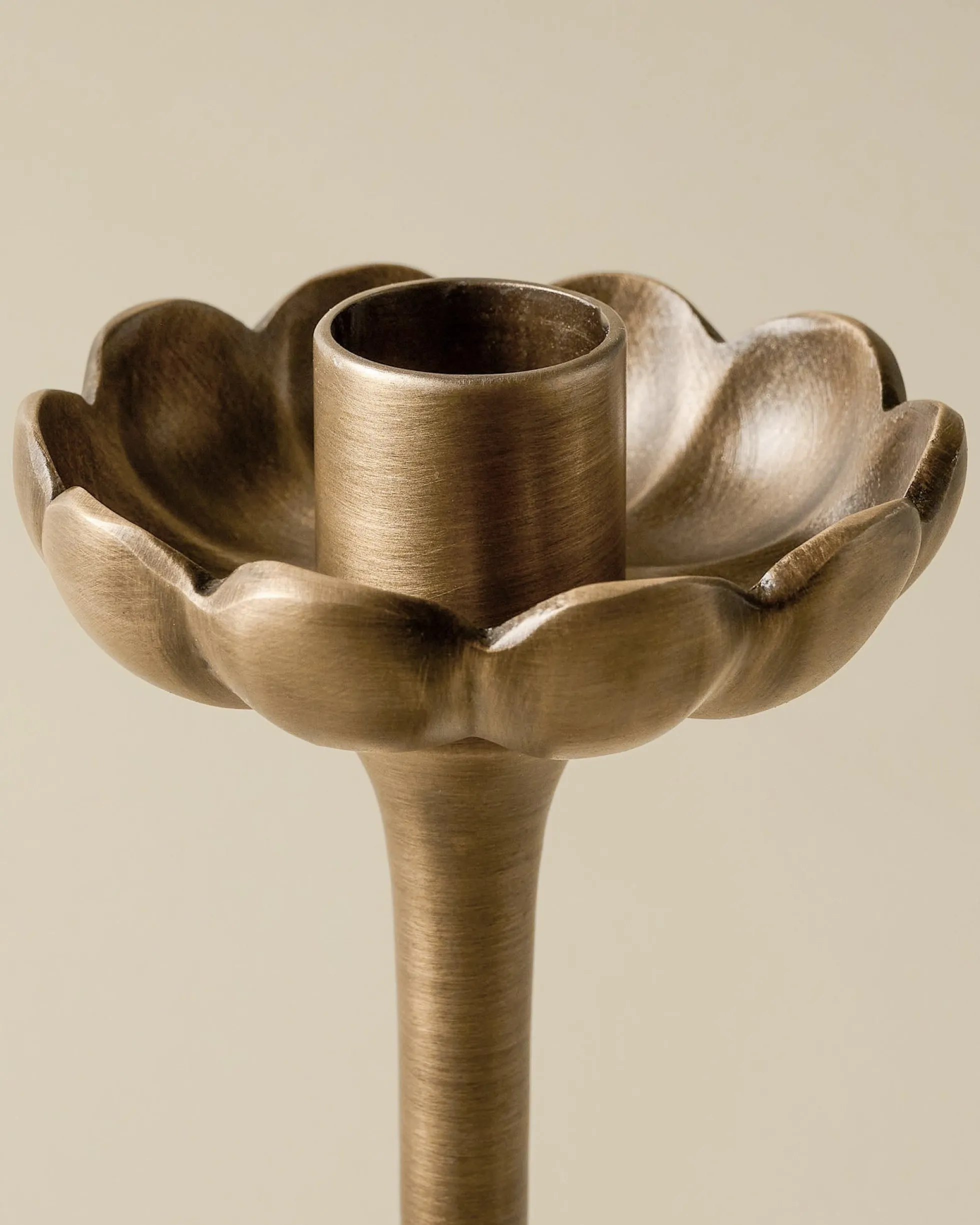Anna Antique Brass Taper Holder
