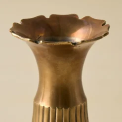 Anna Antiqued Solid Brass Vase