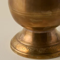 Anna Antiqued Solid Brass Vase