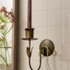 Antique Brass Forged Tulip Wall Sconce