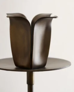 Antique Brass Forged Tulip Wall Sconce