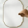Antique Brass Luna Mirror