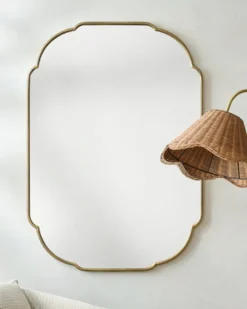 Antique Brass Luna Mirror