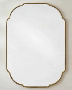 Antique Brass Luna Mirror
