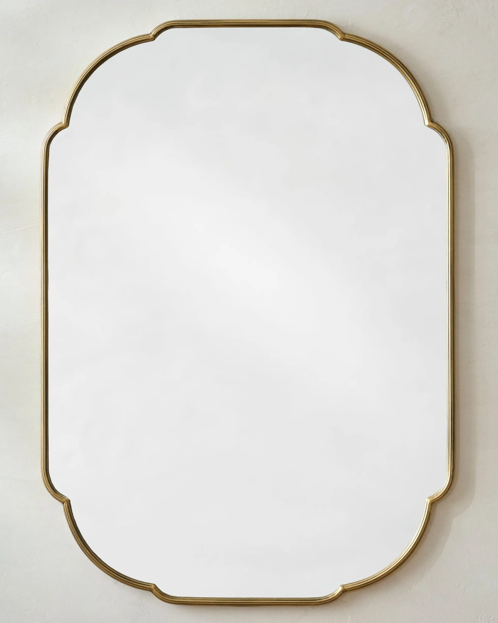 Antique Brass Luna Mirror