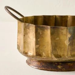 Antique Brass Planter with Handles