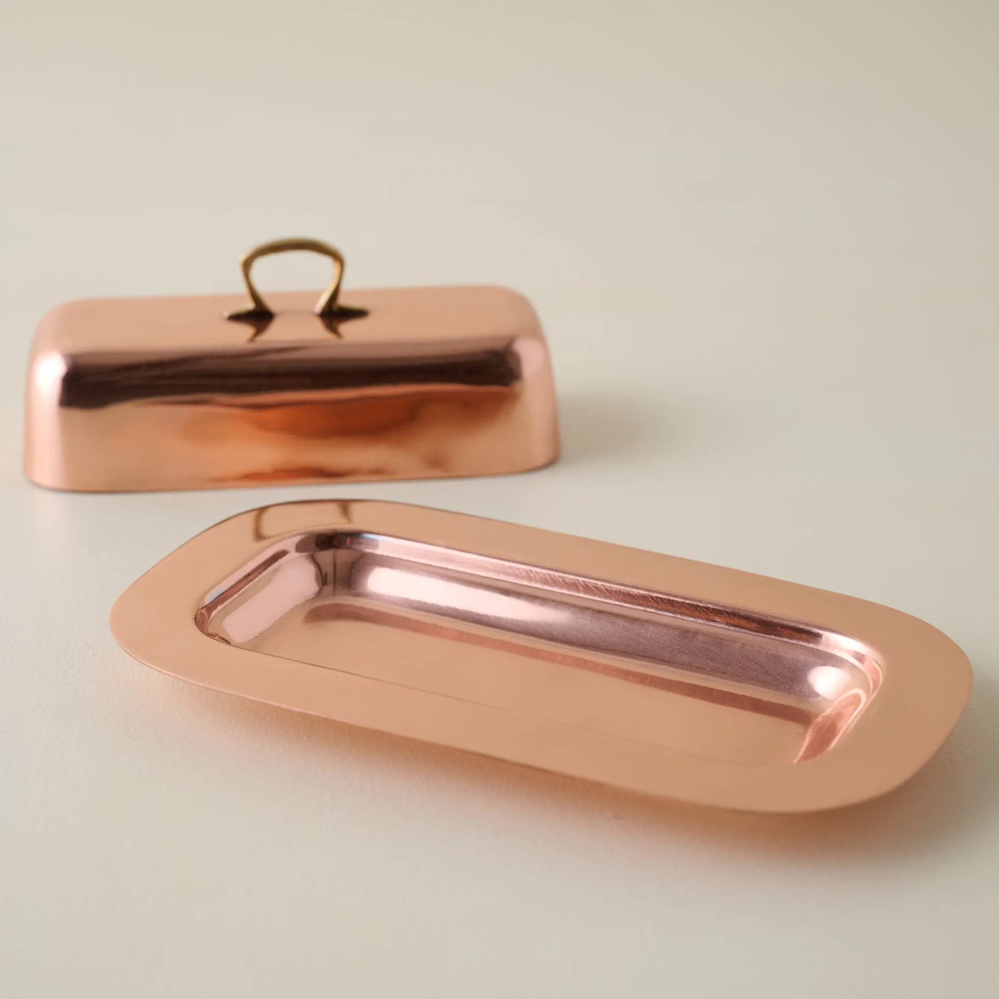Antique Copper Butter Dish
