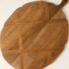 Antiqued Wood Large Oval Serving Board