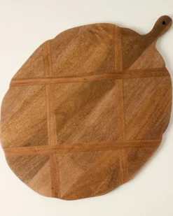 Antiqued Wood Large Oval Serving Board