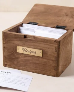 Antiqued Wood Recipe Box