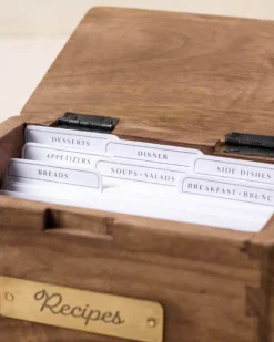 Antiqued Wood Recipe Box