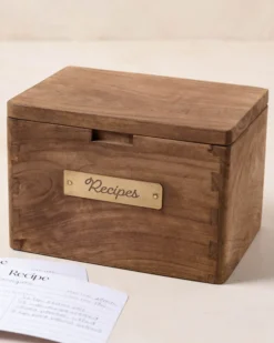 Antiqued Wood Recipe Box