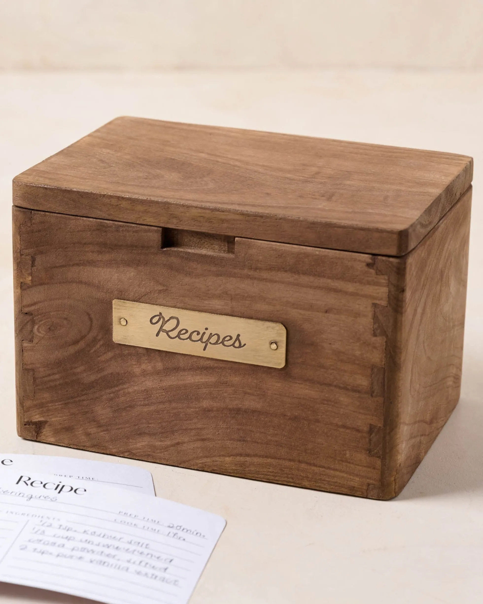 Antiqued Wood Recipe Box