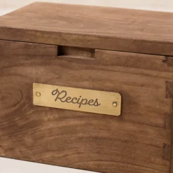 Antiqued Wood Recipe Box