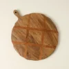 Antiqued Wood Round Serving Board
