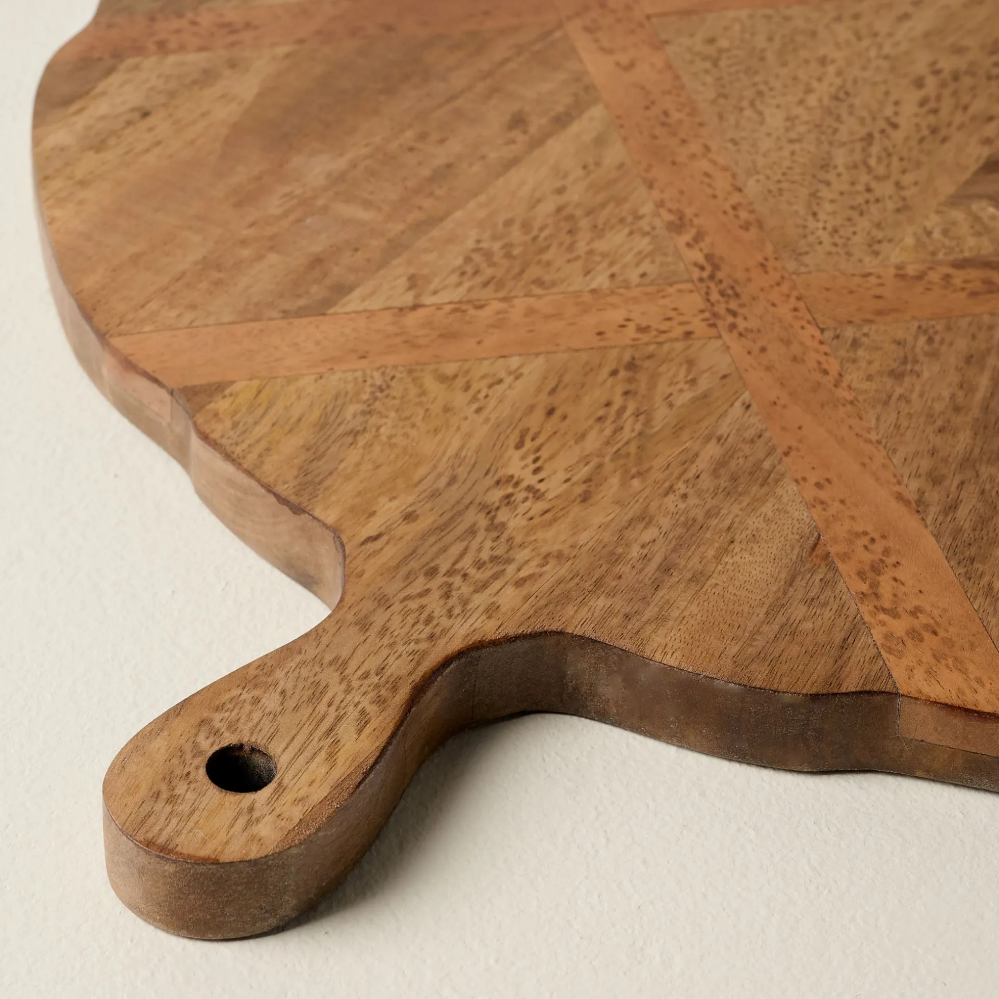 Antiqued Wood Round Serving Board