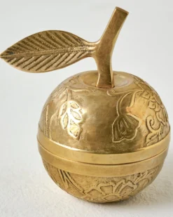 Antique Inspired Brass Apple Box