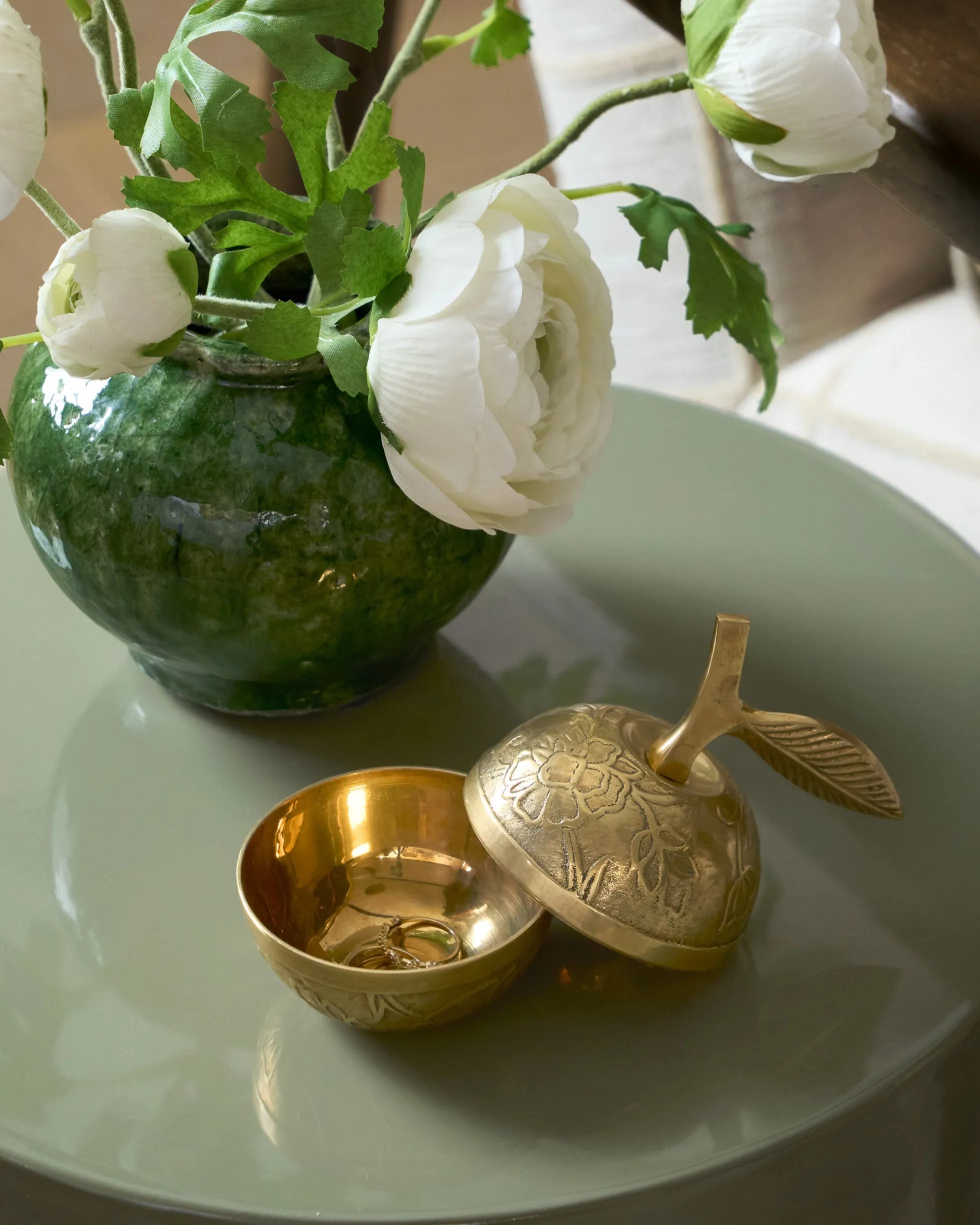 Antique Inspired Brass Apple Box