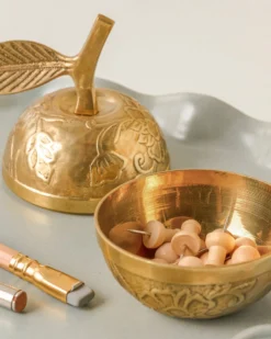 Antique Inspired Brass Apple Box