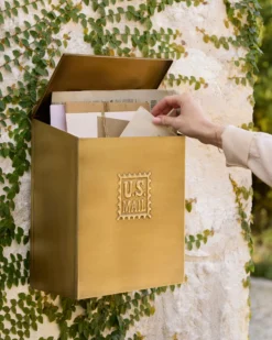 Antique Inspired Brass Mail Box