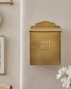 Antique Inspired Brass Mail Box