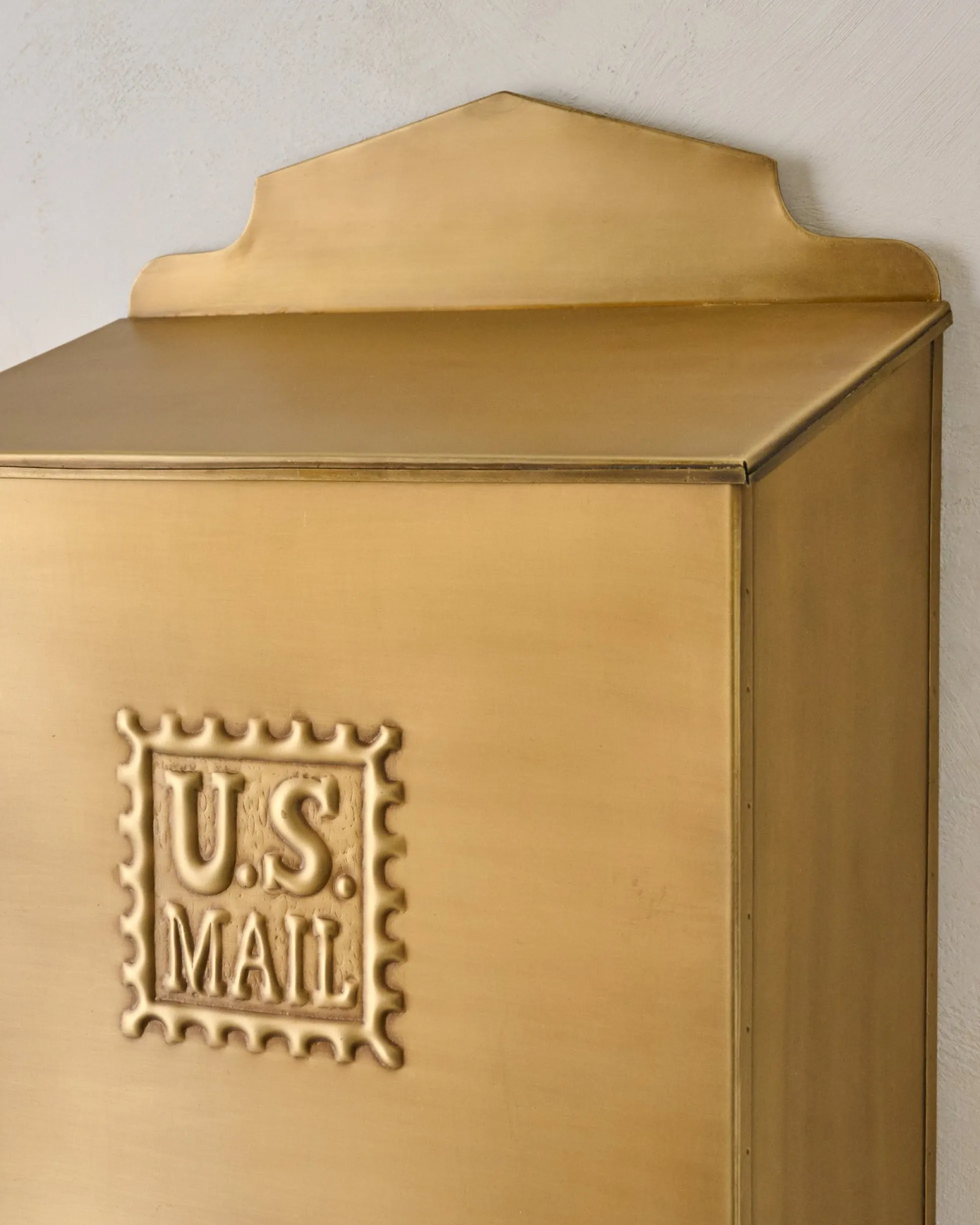 Antique Inspired Brass Mail Box