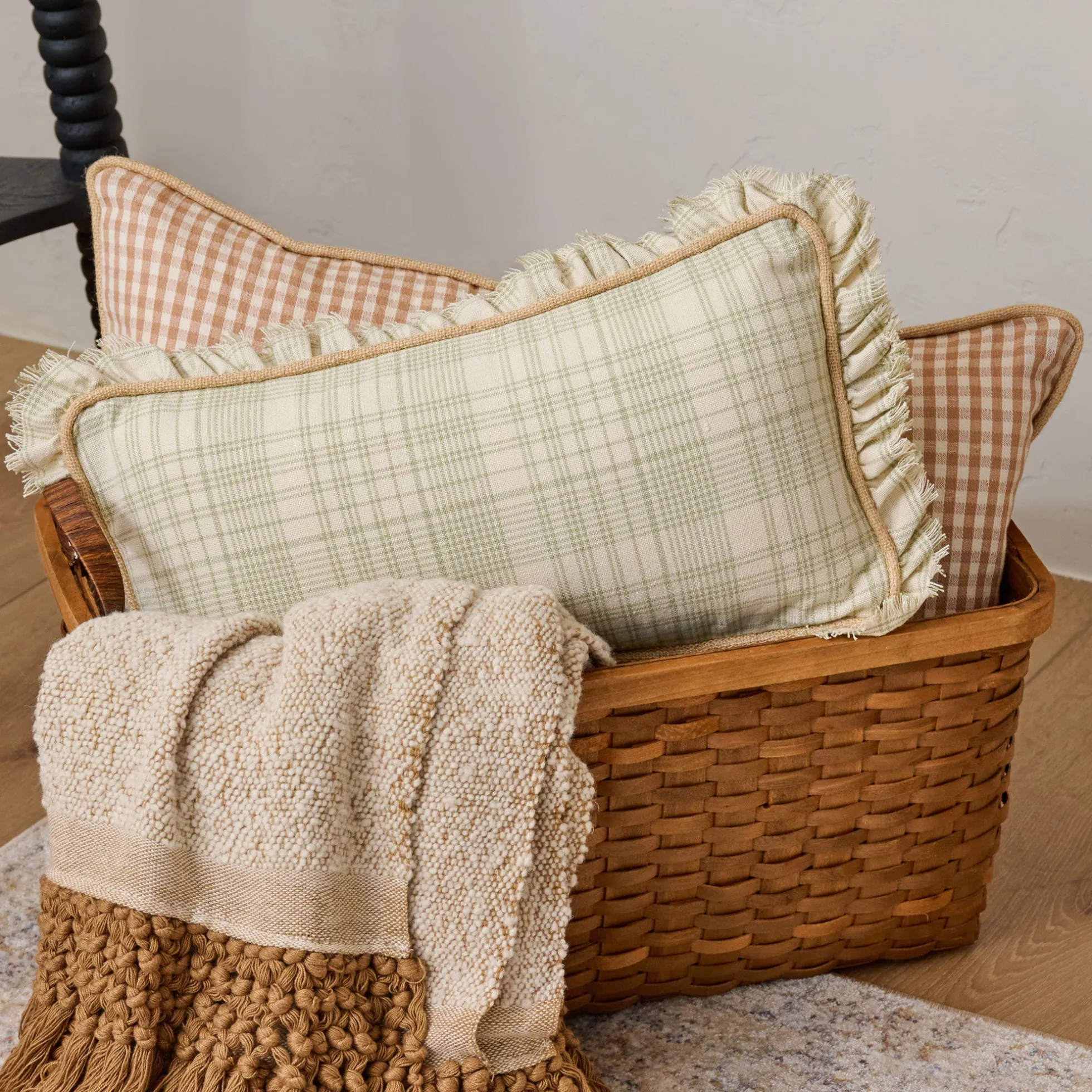 Antique Inspired Woven Harvest Basket