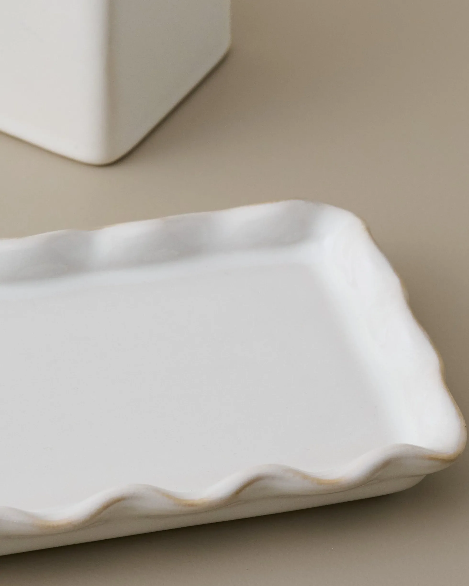 Antique White Margaret Butter Dish