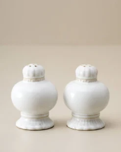 Antique White Margaret Vintage-Inspired Salt + Pepper Set