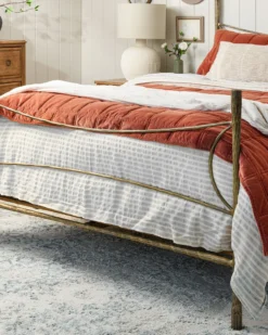 Antique White + Oatmeal Stripe Linen Cotton Duvet Cover
