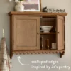 Archie Scalloped Wood Wall Cabinet