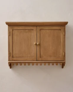 Archie Scalloped Wood Wall Cabinet