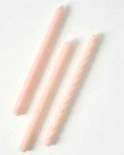 Assorted Blush Taper Candle Set