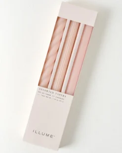 Assorted Blush Taper Candle Set