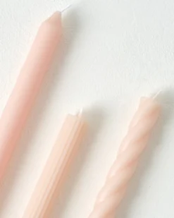 Assorted Blush Taper Candle Set
