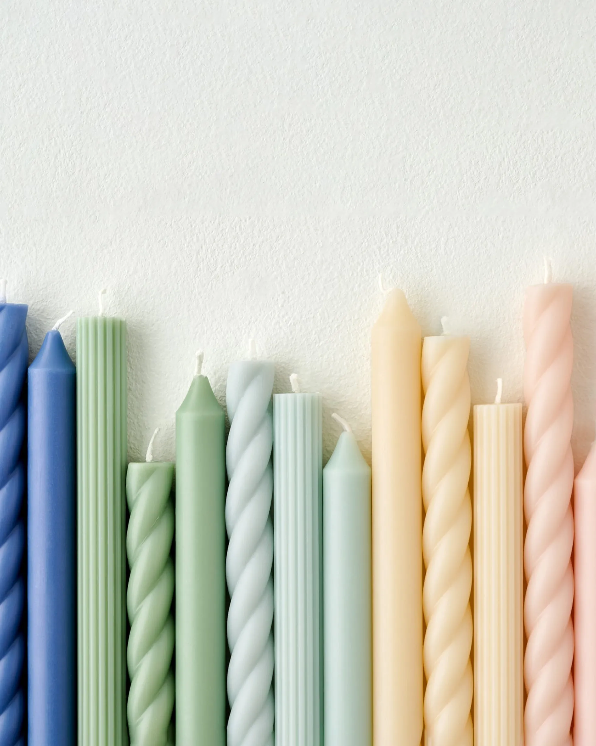 Assorted Cream Taper Candle Set