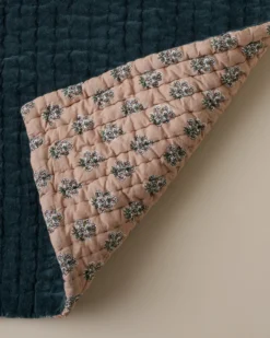 Audrey Velvet Block Print Quilt - Magical Forest