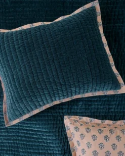 Audrey Velvet Block Print Sham - Magical Forest